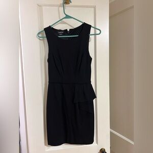 bebe Black Peplum Mini Dress